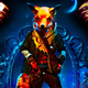 Artwork of a fox man dressed in dapper attire decorates a crop of the cover of Josh Winning's novel The Shadow Glass.
